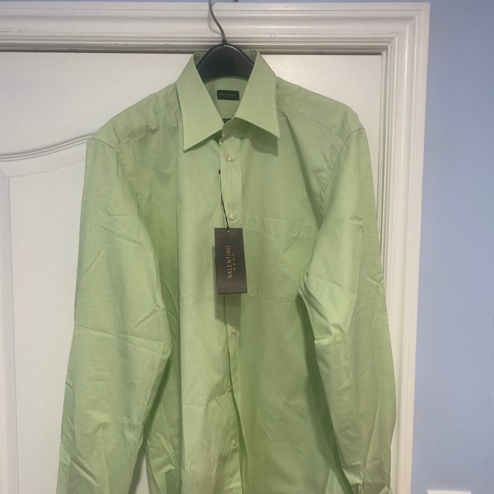 Striped green Valentino button down